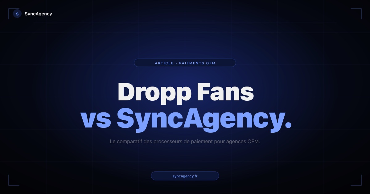 Dropp Fans vs SyncAgency : le comparatif complet 2026