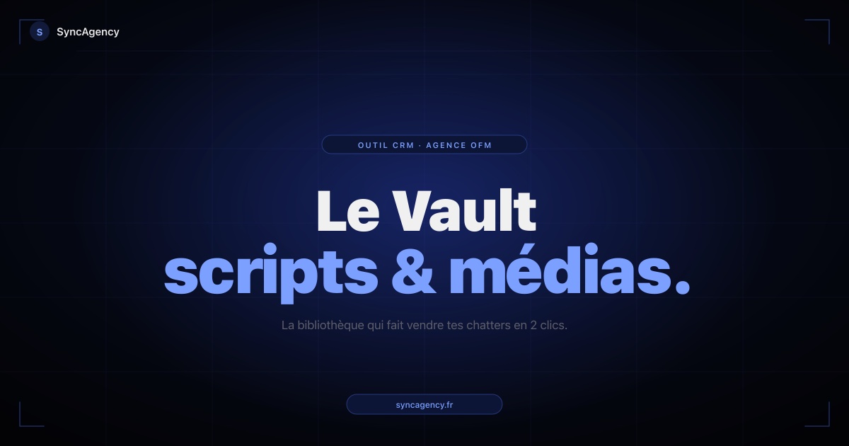 Vault de scripts pour chatters OFM : la bibliothèque qui fait vendre ton équipe